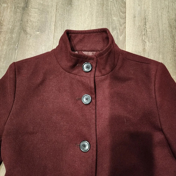 Old Navy Burgundy Peacoat - Picture 3 of 5